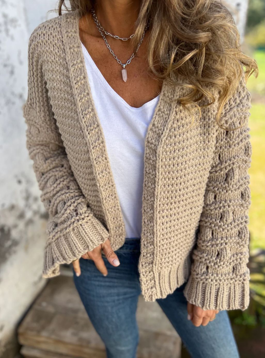Cardigan d’hiver pour femme.