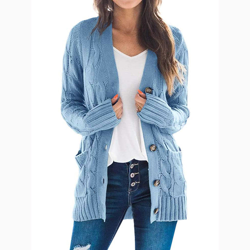 Gilet long en maille à manches longues