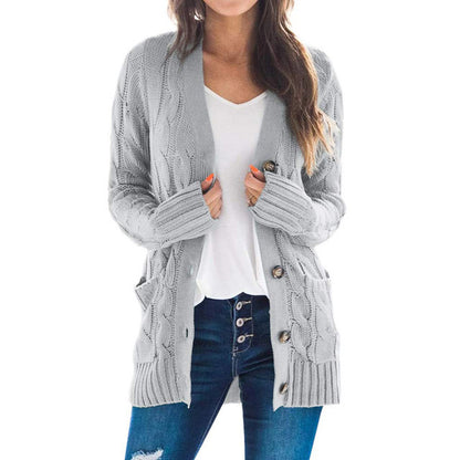 Gilet long en maille à manches longues
