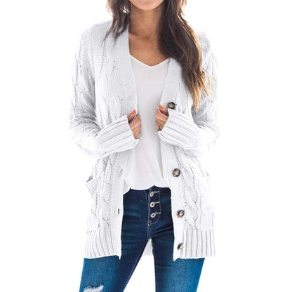 Gilet long en maille à manches longues