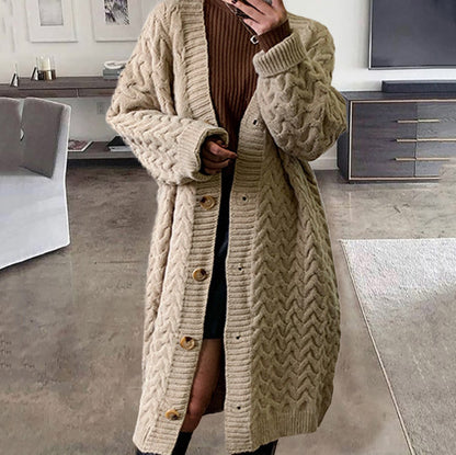 Gilet ample décontracté mi-long uni