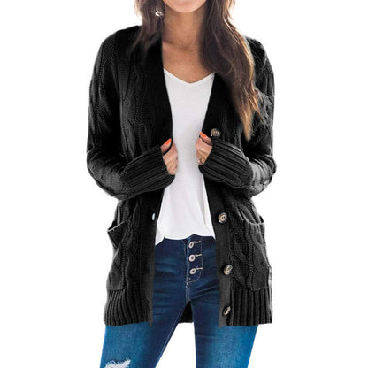 Gilet long en maille à manches longues